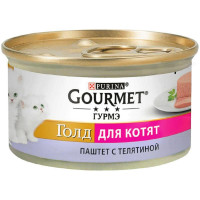 Вологий корм для котів Gourmet Gold паштет 85 г телятина