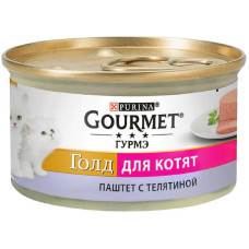 Вологий корм для котів Gourmet Gold паштет 85 г телятина