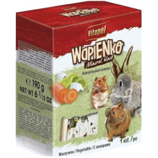 Мінеральний камінь Vitapol Wapienko Mineral Block XL для гризунів з овочами 190 г (5904479010698)