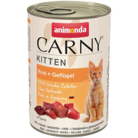 Вологий корм для кошенят Animonda Carny Kitten яловичина та птиця 400 г (4017721837149)
