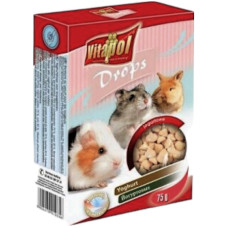 Корм для гризунів Vitapol Yoghurt Drops дропси з йогуртом 75 г (5904479010346)