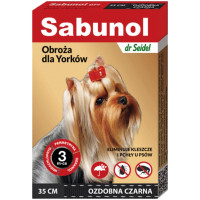 Нашийник від кліщів і бліх Sabunol GPI чорний 35 см (5901742001339)