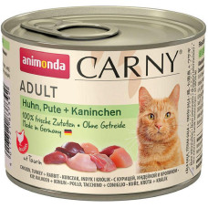 Вологий корм для дорослих котів Animonda Carny Adult курка індичка та кролик 200 г (4017721837392)