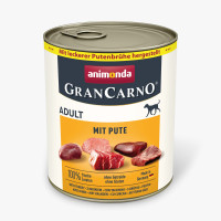 Вологий корм для дорослих собак Animonda GranCarno Original Adult індичка 800 г (4017721824859)