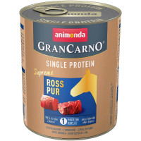 Вологий корм для дорослих собак Animonda GranCarno Single Protein Supreme конина 800 г (4017721824347)