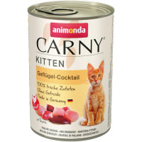 Вологий корм для кошенят Animonda Carny Kitten коктейль з птицею 400 г (4017721837477)