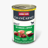 Вологий корм для дорослих собак Animonda GranCarno Original Adult олениною з яблуком 400 г (4017721824798)