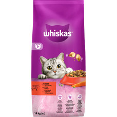 Сухий корм для дорослих котів Whiskas з яловичиною 14 кг (5900951014345)