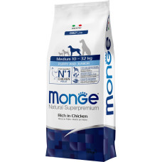 Сухий корм для собак Monge Dog Medium Puppy & Junior курка з рисом 12 кг (8009470011662)