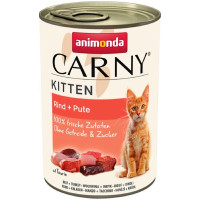 Вологий корм для кошенят Animonda Carny Kitten яловичина та індичка 400 г (4017721839716)