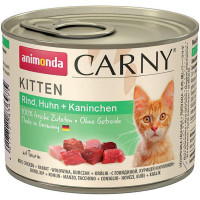 Вологий корм для кошенят Animonda Carny Kitten яловичина та курка і кролик 200 г (4017721836975)