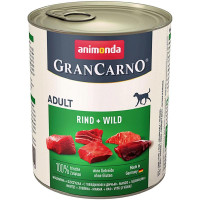 Вологий корм для дорослих собак Animonda GranCarno Original Adult яловичина та дичина 800 г (4017721827454)