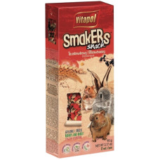 Корм для гризунів Vitapol Smakers Snack снекі з полуницею 2 шт / 90 г (5904479011176)