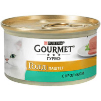 Вологий корм для котів Gourmet Gold паштет 85 г кролик