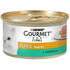 Вологий корм для котів Gourmet Gold паштет 85 г кролик